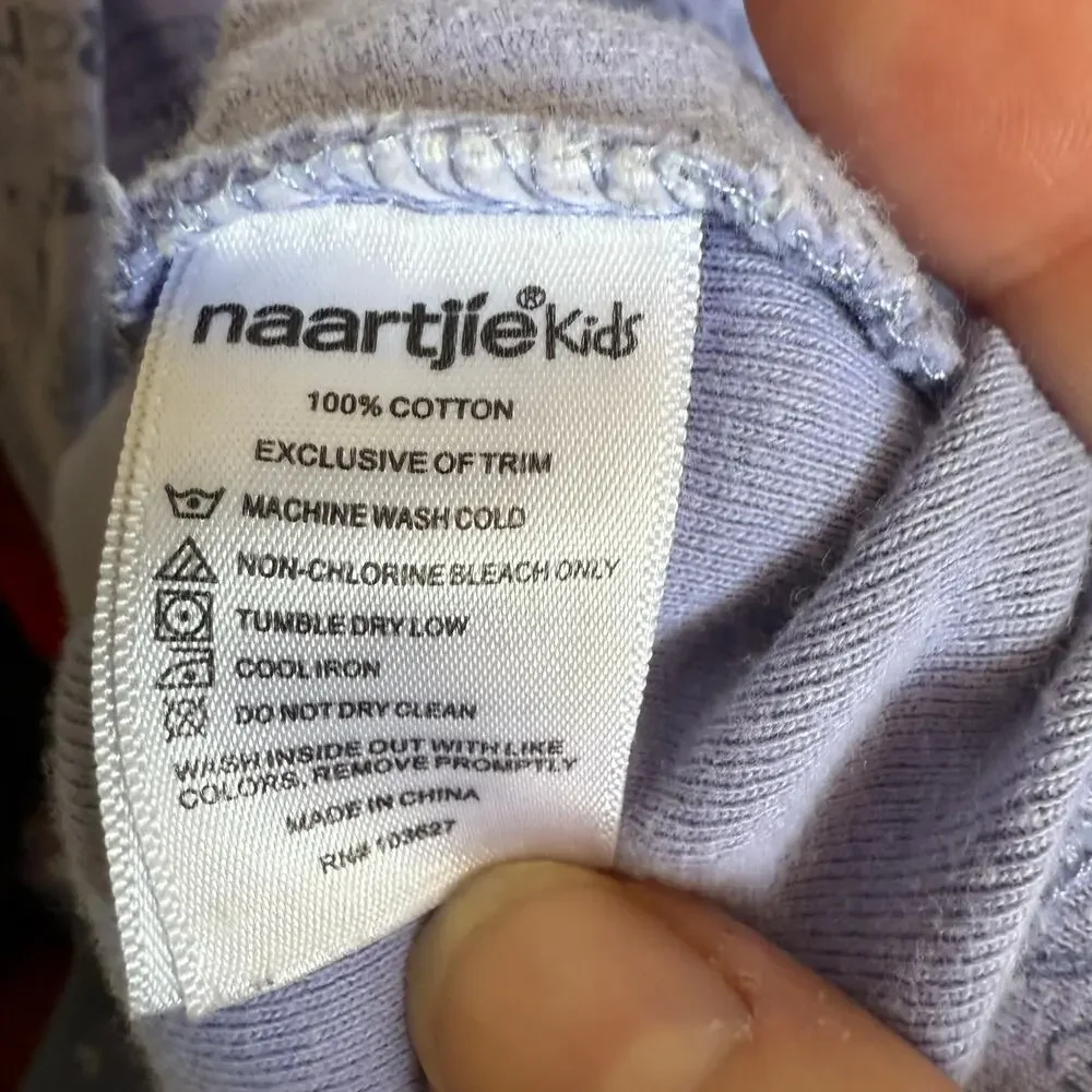 5/$65 naartjie Girls Dress Sz XXL 8 Lavender‎ Corduroy Drawing Raindrops Knit